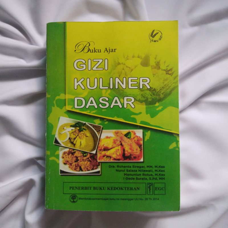 BUKU GIZI— Gizi Kuliner Dasar Rohata Sinegar [Preloved]