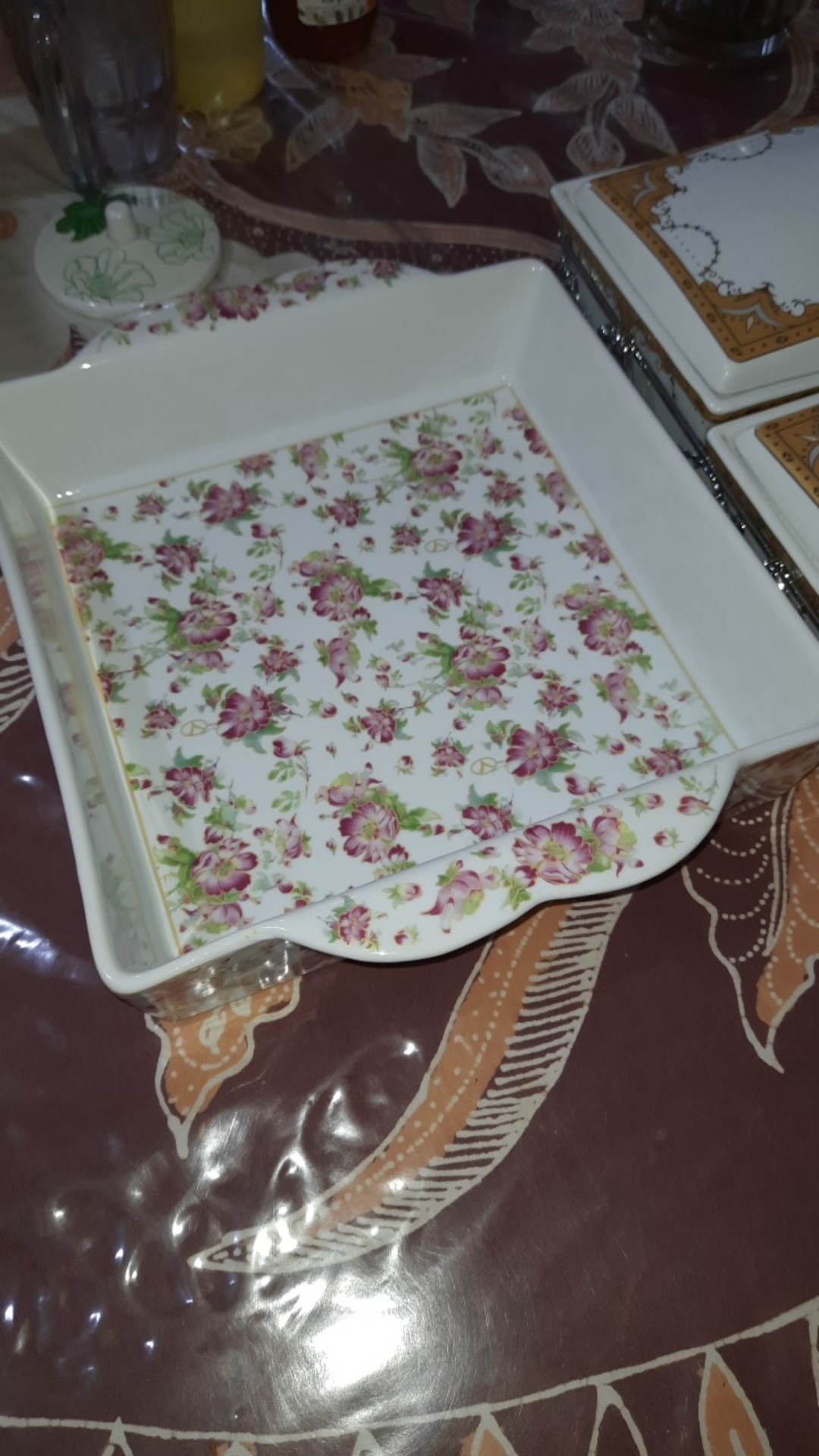 Vicenza Square Cake Plate Tempat Kue Roti Pa137 Motif