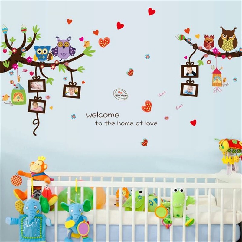 RELIZA WALLSTICKER OWL FRAME BINGKAI FOTO | WALL STICKER | STIKER DINDING SK9121