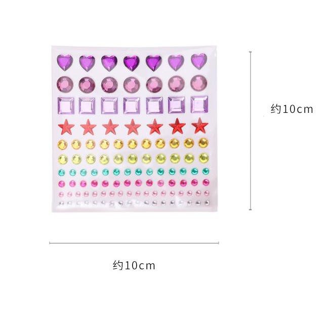 

STIKER KRISTAL STICKER CRYSTAL STAR SHINY HEART - RAINBOW