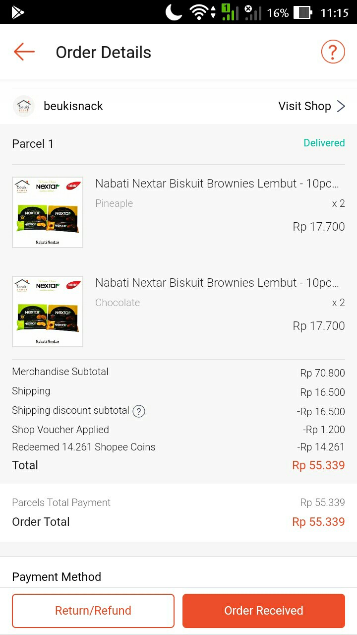 Nabati Nextar Biskuit Brownies Lembut - 10pcs X 42gr