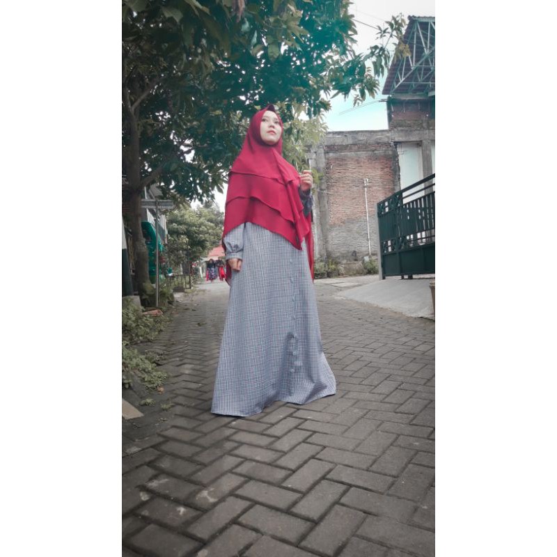 Gamis Linen kotak