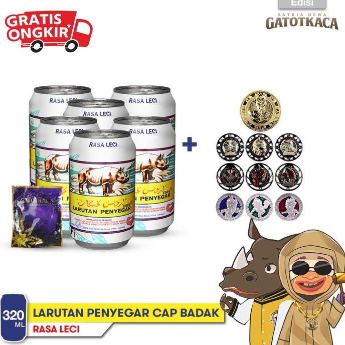 

Big Sale Paket 6pcs edisi GATOTKACA KOIN| Larutan Penyegar Cap Badak rasa Leci Big Sale