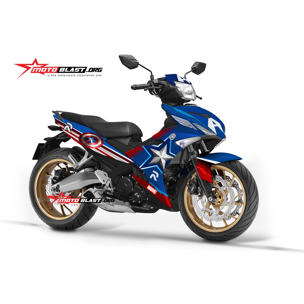 Decal Sticker Motor Motoblast - MX King 150 Livery Captain America-Full Body