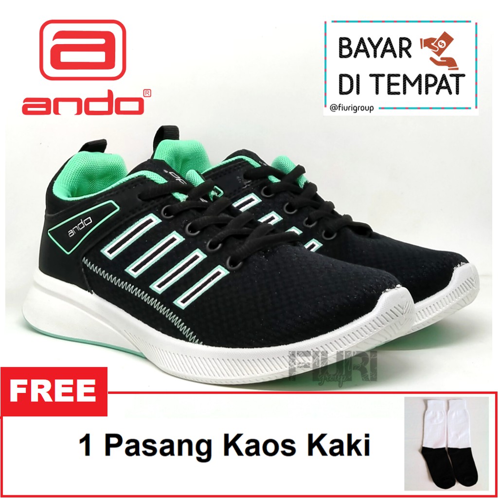 FIURI - ANDO ORIGINAL - DYNA 37-40 HITAM TOSCA - SEPATU SNEAKERS SPORT KANVAS SOL KARET ANAK PEREMPUAN - SEPATU KETS FASHION TRENDY WANITA DEWASA - SEPATU OLAHRAGA LARI FITNES SENAM KERJA KULIAH BERTALI CEWEK MURAH PROMO DISKON BONUS KAOS KAKI