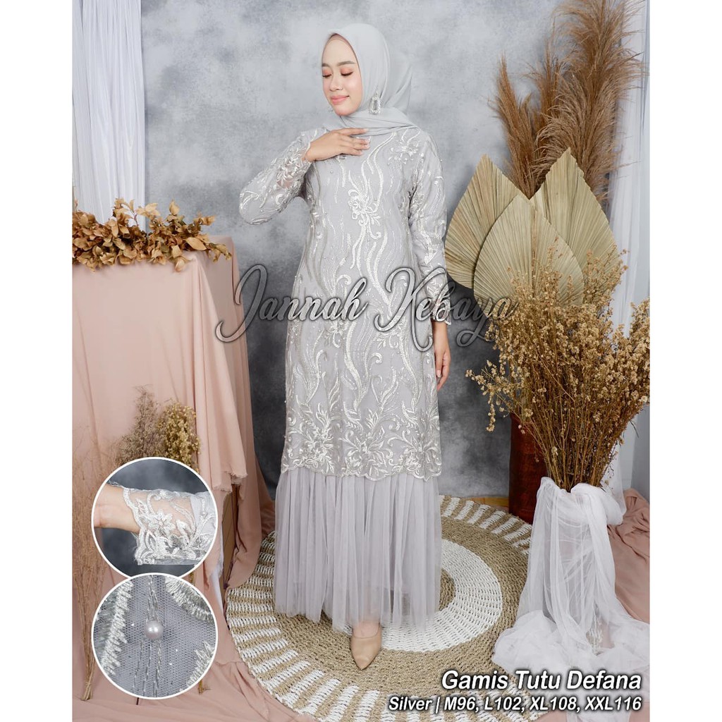 PROMO LONG GAMIS TUTU TULLE MUTIARA BORDIR / LONG GAMIS TULLE MUTIARA PESTA / GAMIS PESTA