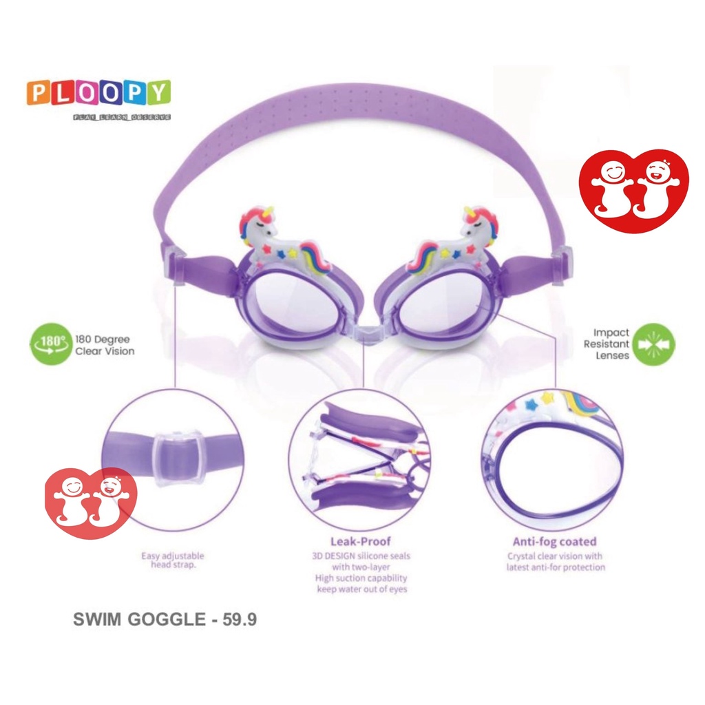 Kacamata Renang Anak Antifog Karakter/ Swim Goggle renang