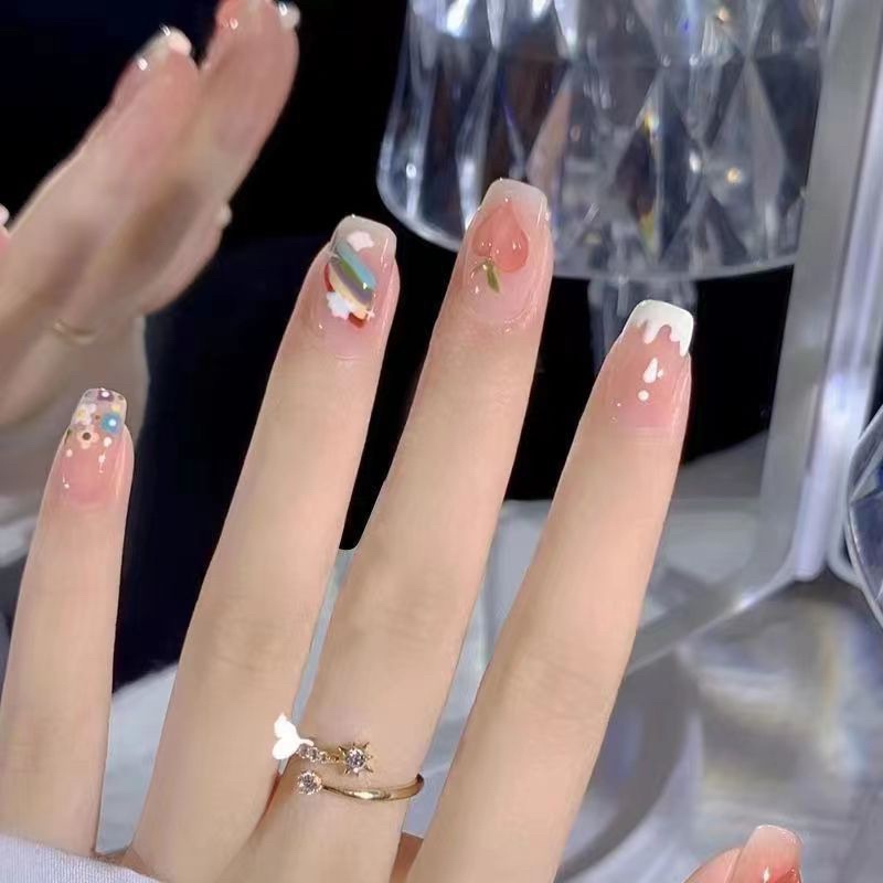 Kuku Palsu 【A23，lem sticker】Nikah kuku Wedding False Nailart Pengantin Tangan