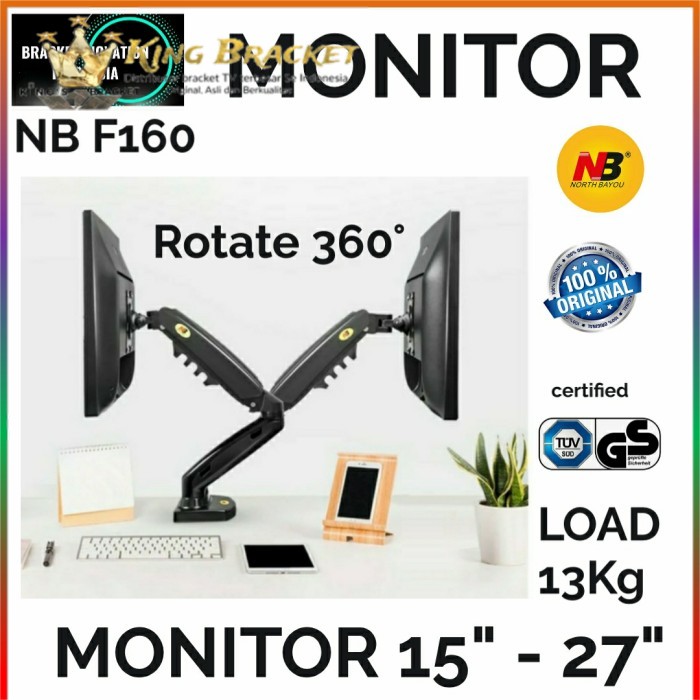 Bracket Monitor bracket dual monitor Bracket monitor 2 led display 27&quot;