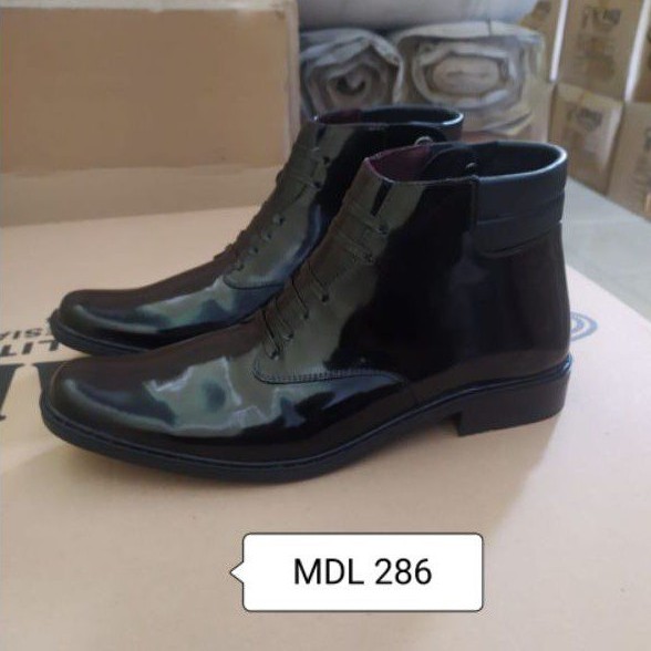 Sepatu kulit pria PDH boots polri TNI security guard sepatu Kerja formal Tampil lebih keren