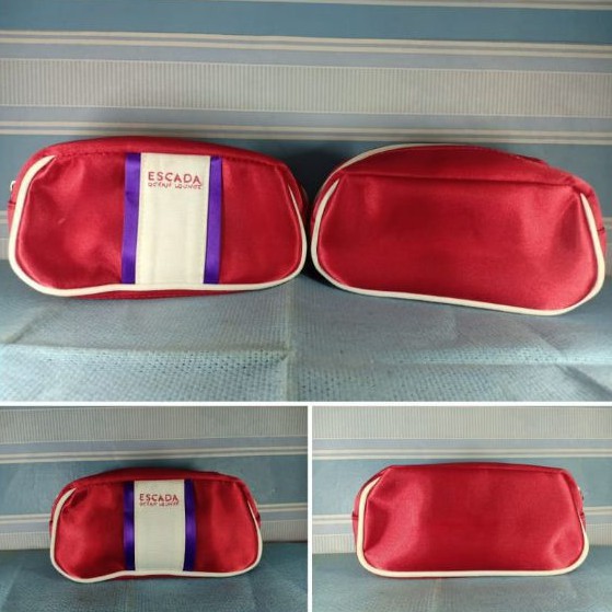 Pouch / Dompet Kosmetik OriginaL Escada Motif Merah