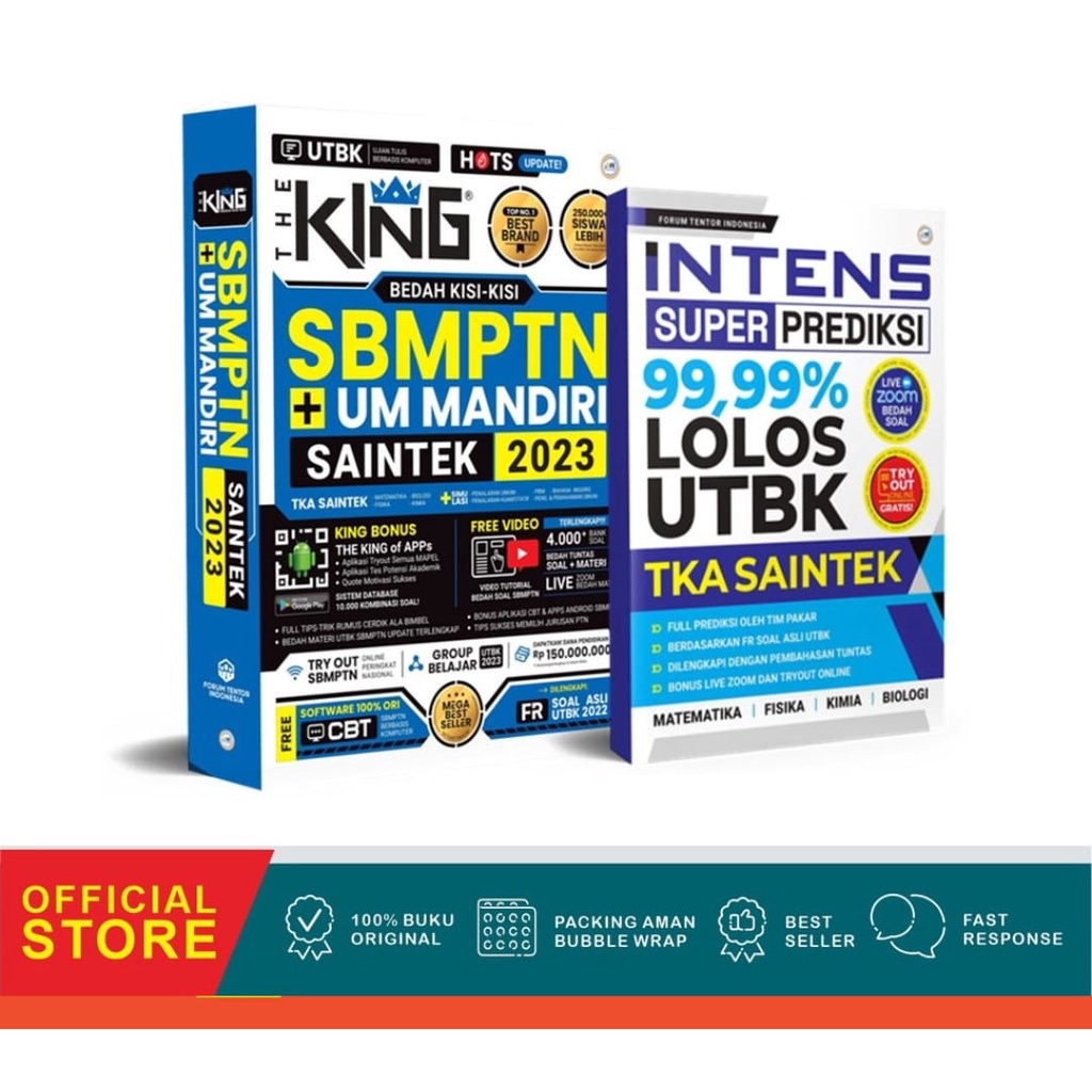 Buku best Seller The King Bedah Kisi-Kisi SBMPTN & UM Mandiri Saintek 2023 (Forum Edukasi)-1