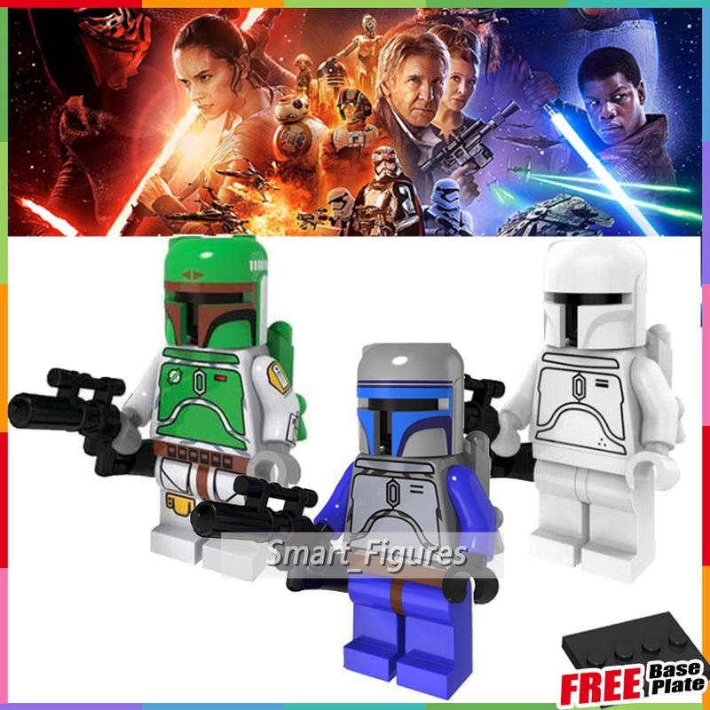 Mini Figure Star Wars Boba Fett Jango Fett Bounty Hunter Mandalorian Battle Armors PG640-42 Untuk Hadiah