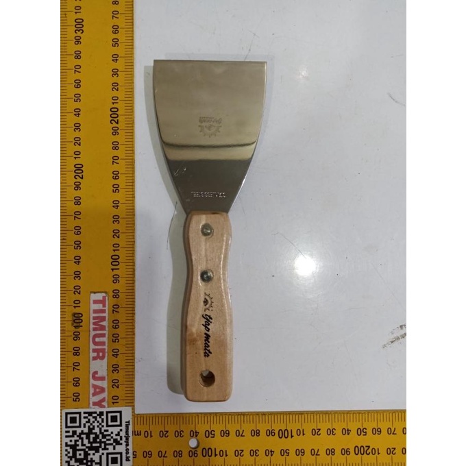 .........] TJAP MATA 3 inch Stainless ASLI KAPE GAGANG Kayu Scraper Skrap