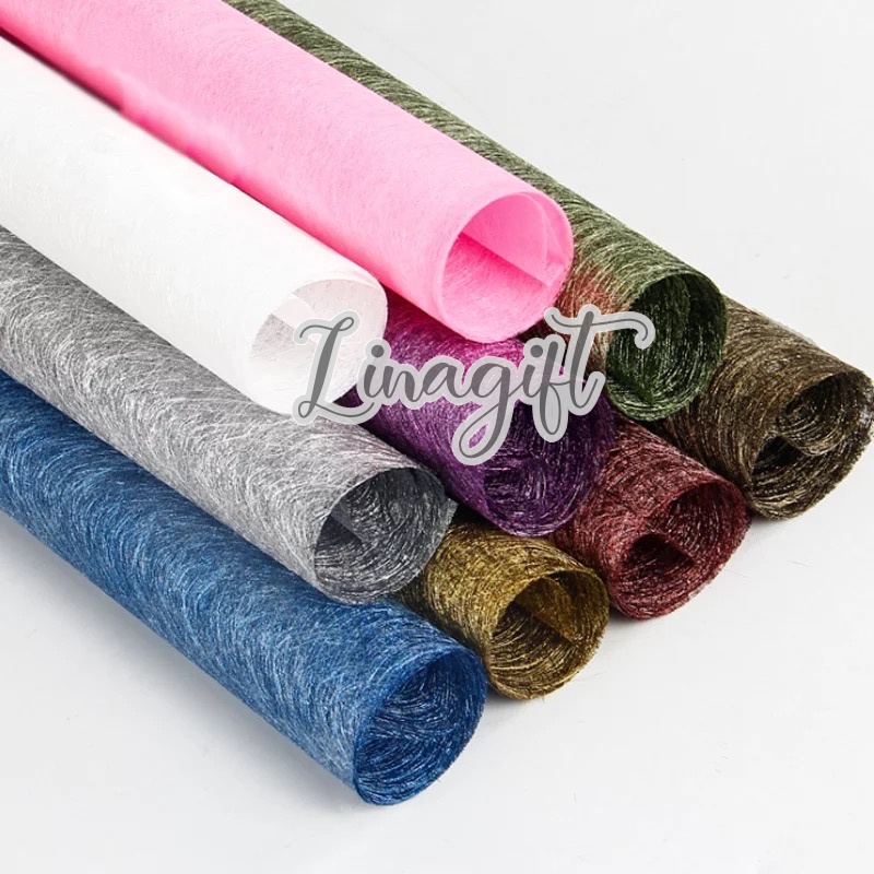 ( 3 Lembar ) TISSUE METALLIC CARANG - FLOWER WRAPPING PAPER TISSUE SERAT METALIK KERTAS CARANG SERAT TISU METALLIC PAPER KERTAS BUNGA FLORIST