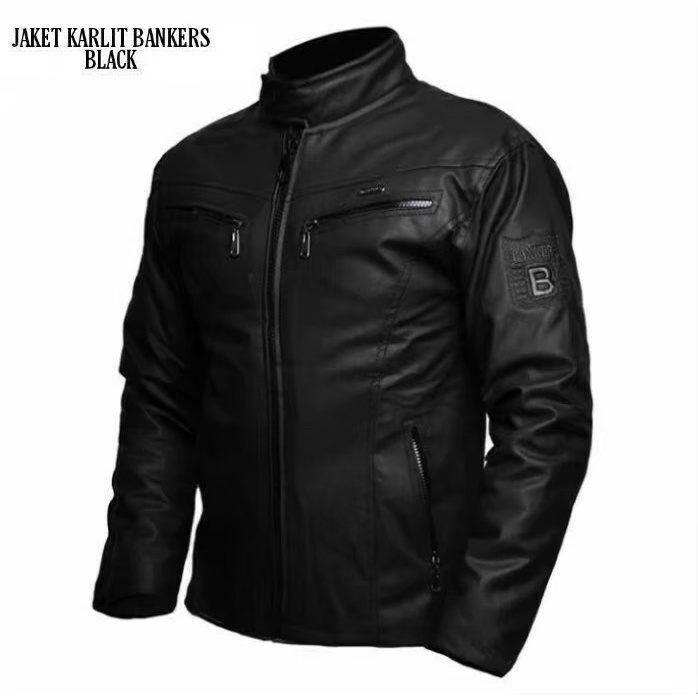 JAKET PRIA BOMBER GARUDA SEMI KULIT ORIGINAL