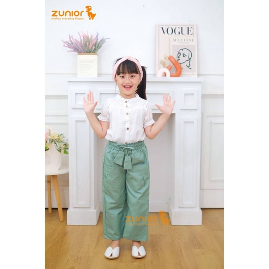 Celana Anak Perempuan Kulot Zunior Premium 1-12 Tahun