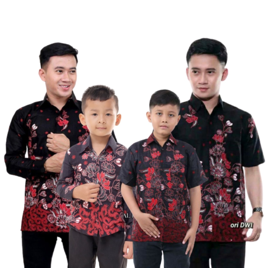 KEMEJA BATIK ANAK BAPAK LENGAN PANJANG Batik Couple Ayah Dan Anak Laki Laki Moderen