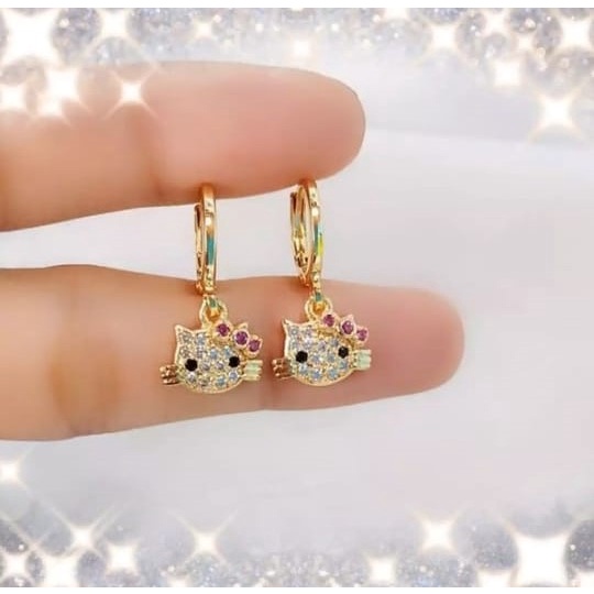 anting  anak-anak lingkaran 10 mm hello kitty