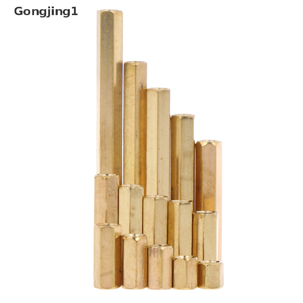 Gongjing1 10pcs Mur Hexagonal Female M3X4Mm - 50mm Bahan Kuningan Untuk Papan Pcb