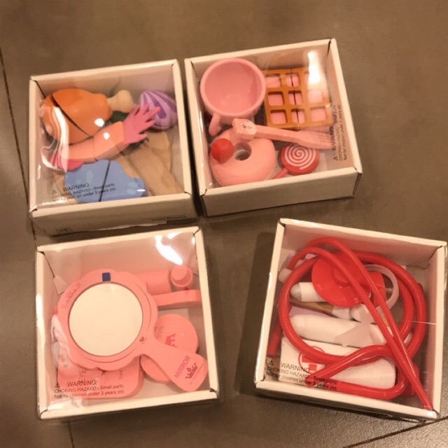 miniso wooden toys mainan kayu miniso mainan dokter kayu make up kayu cake kayu ikan kayu