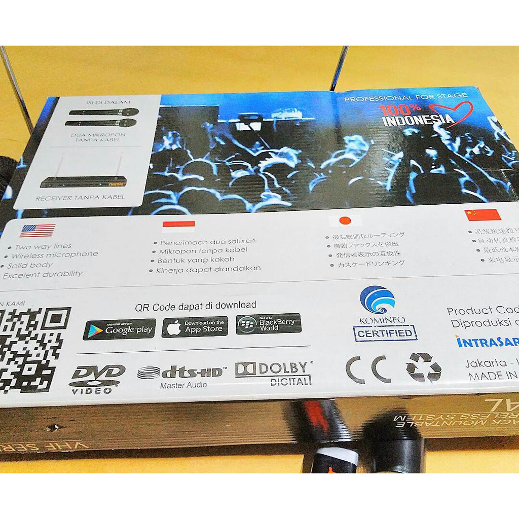 Mic / Microphone HOMIC Double Wireless HM-306 HM306 VHF Series