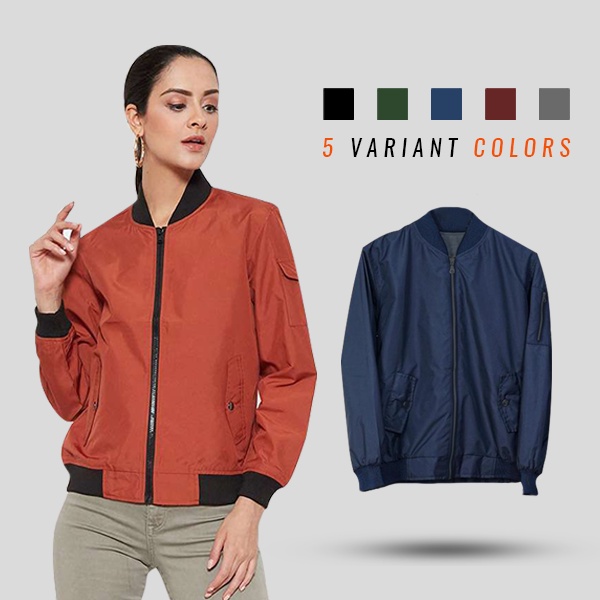 Jaket Bomber Wanita Parasut Jaket Winter Musim Dingin Wanita Jaket Wanita Jumbo