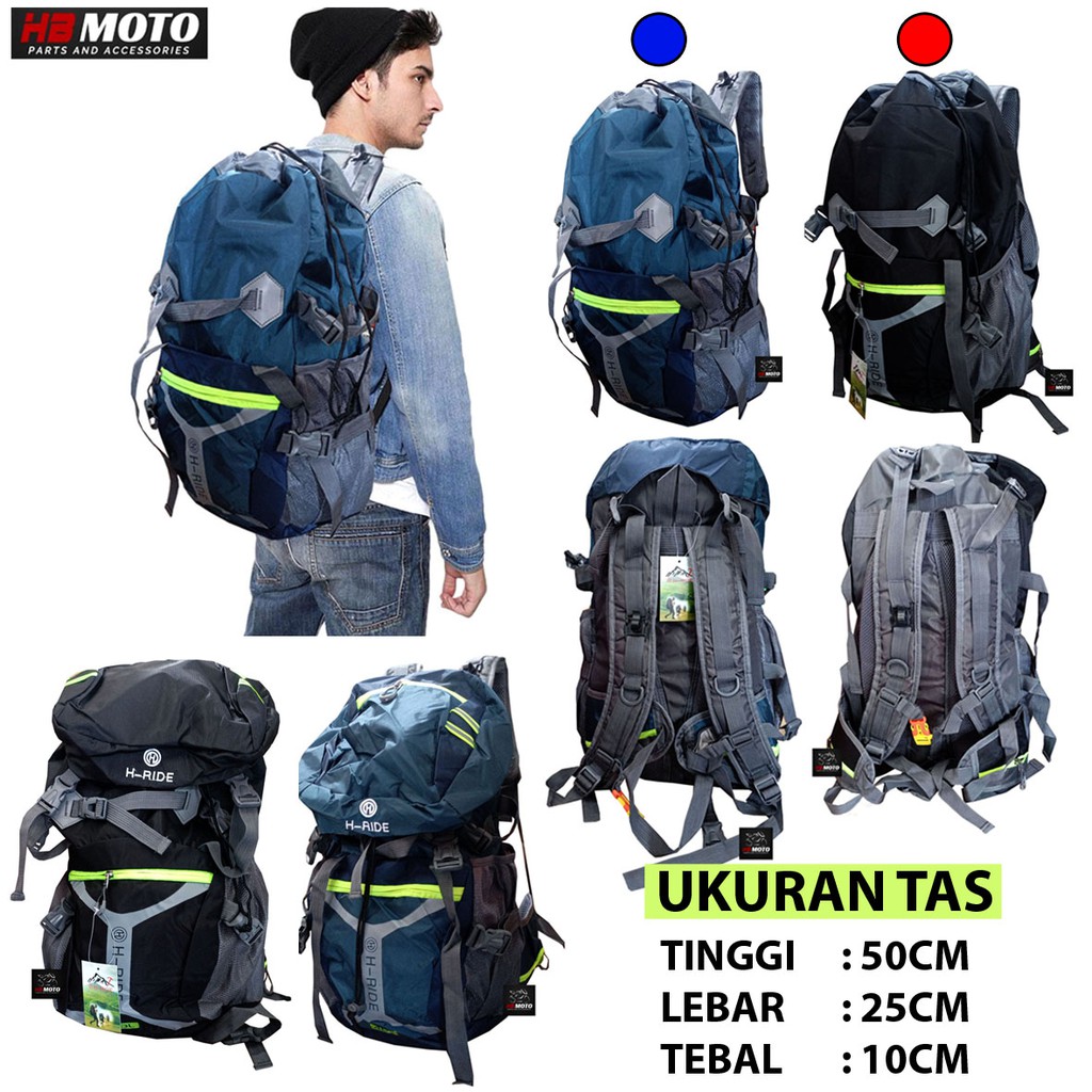 Tas Ransel H-RIDE/H-RIDE 40L & 50L/Ransel Gunung Outdoors Capacity/Tas Hiking H_RIDE
