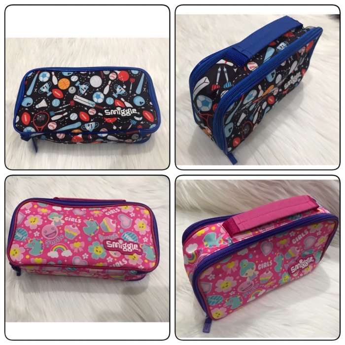 

Pencil Case Soft Smiggle Double Slot / Kotak Pensil Smiggle Soft Case - Hitam promo