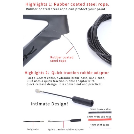 Risk Internal Cable Routing Tool Magnetic Alat Pasang Jalur Kabel Dalam Frame Sepeda