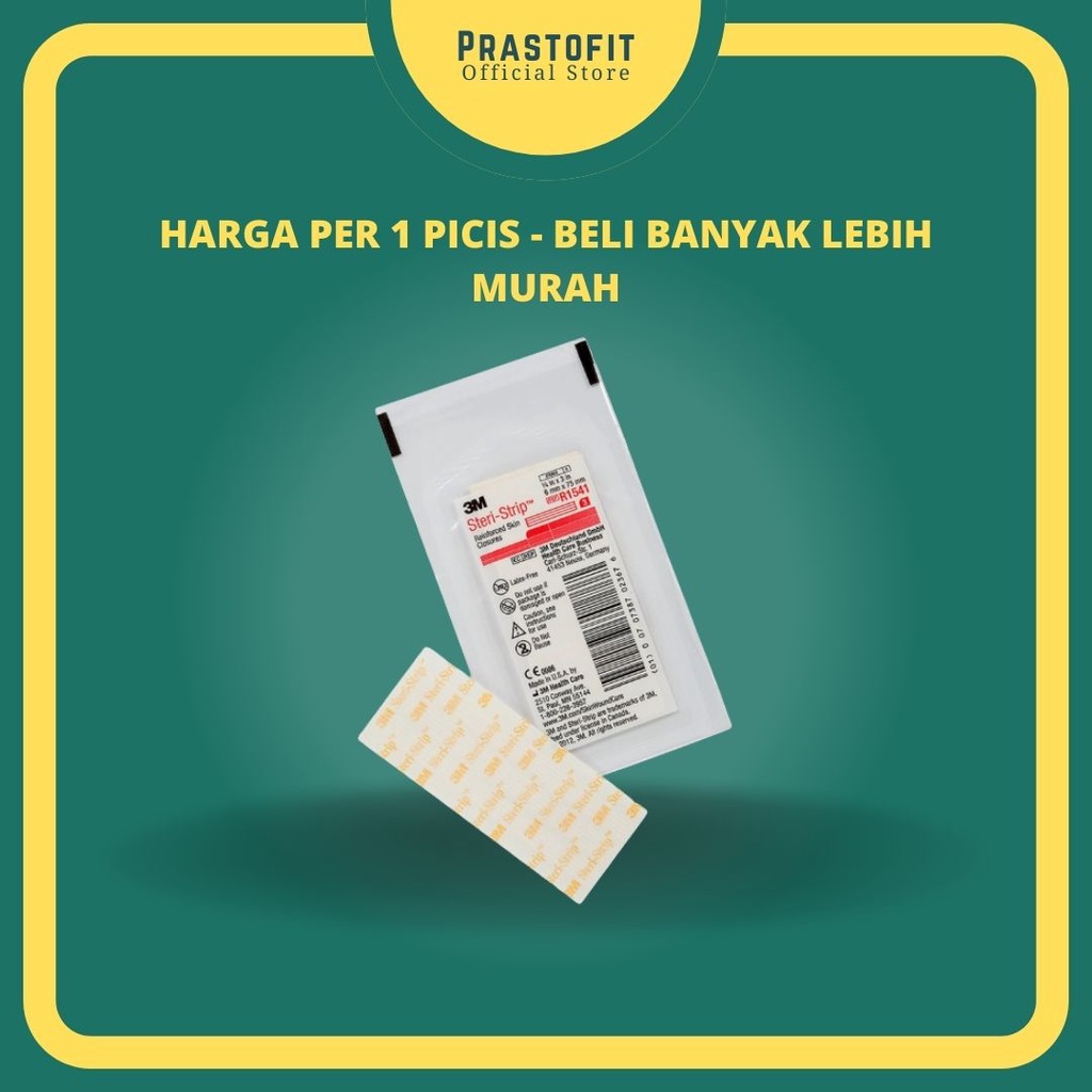 Steri Strip R1541 3M Plester Penutup Luka Tanpa Jahitan Eceran Perban Per Pcs