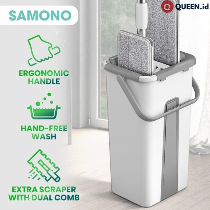 Samono Scm004 Alat Pel Lantai Ultra Mop Ember Multifungsi Magic Mop