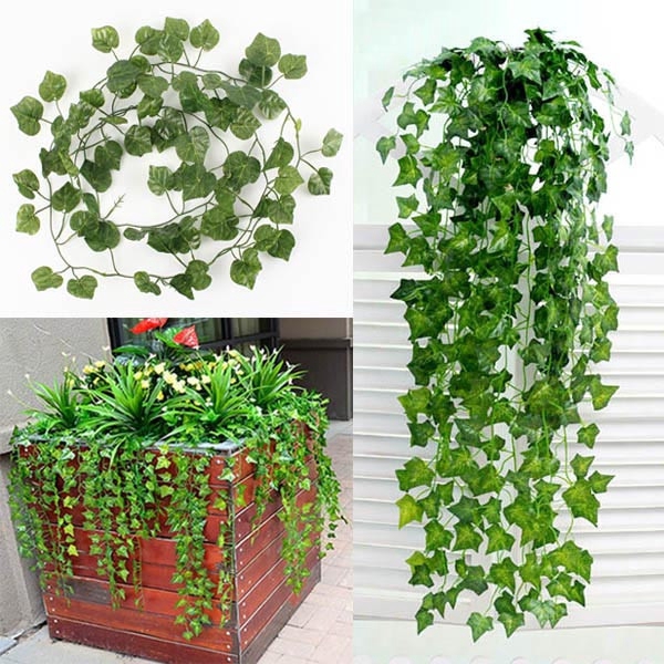 2m Artificial Ivy Sweet Potato Green Leaves Garland Home Garden