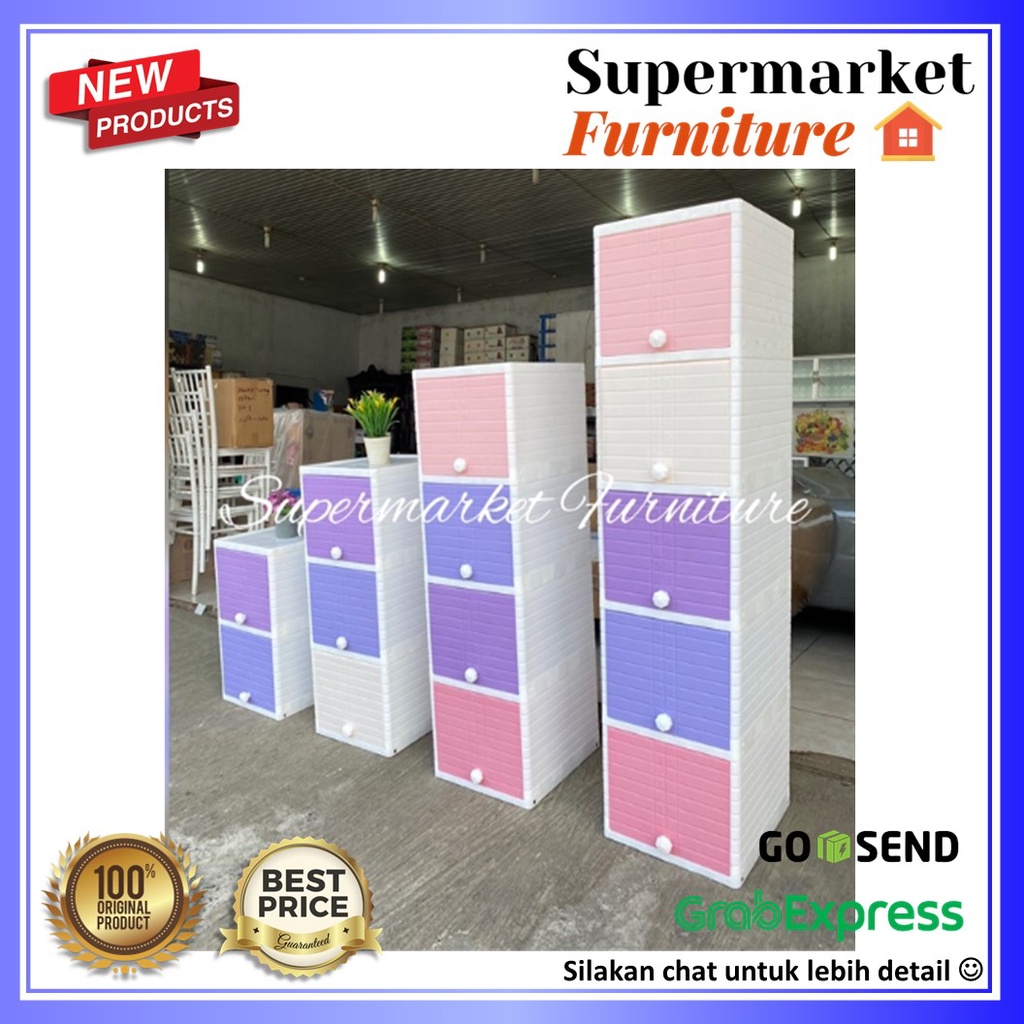 LEMARI PLASTIK SERBAGUNA MINIMALIS CLUB FLIP 5 SUSUN