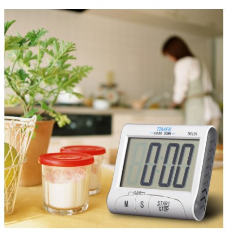 [PEWAKTU MEMASAK] - Timer Masak Dapur LCD Digital Count Down - DC101 - White