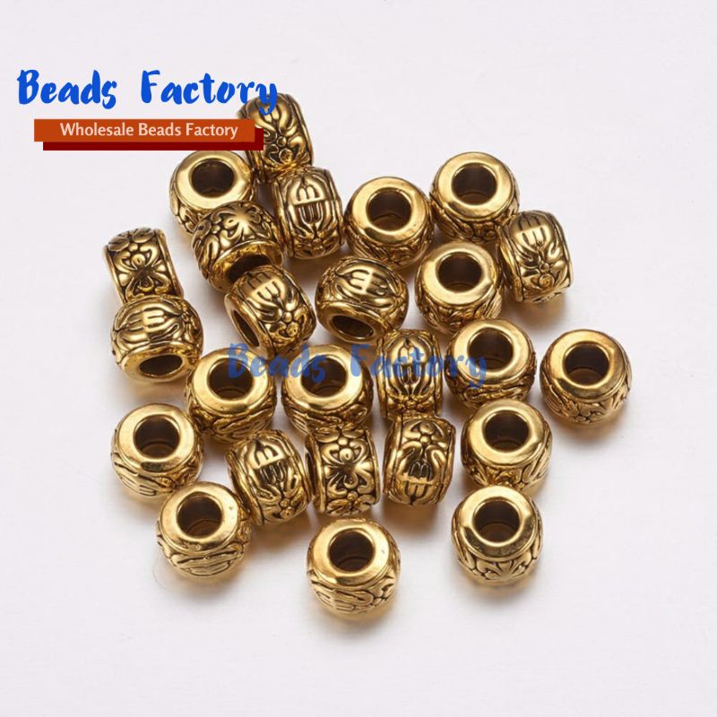 Jual Charm Spacer Pembatas Gelang Tali Kawat Lubang Besar Kualitas Bagus