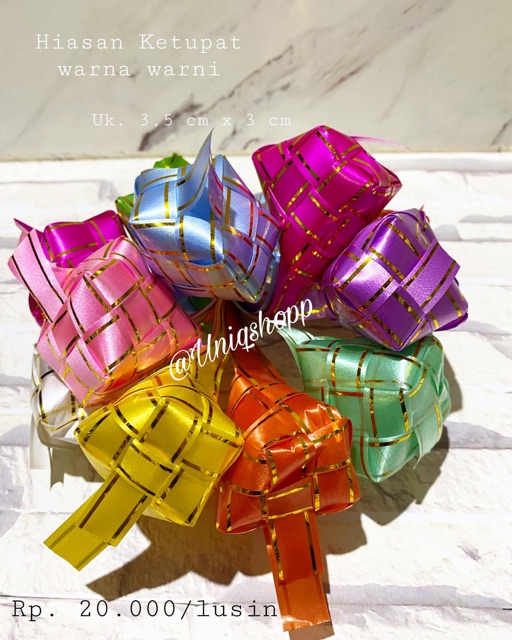 

Ketupat warna warni set