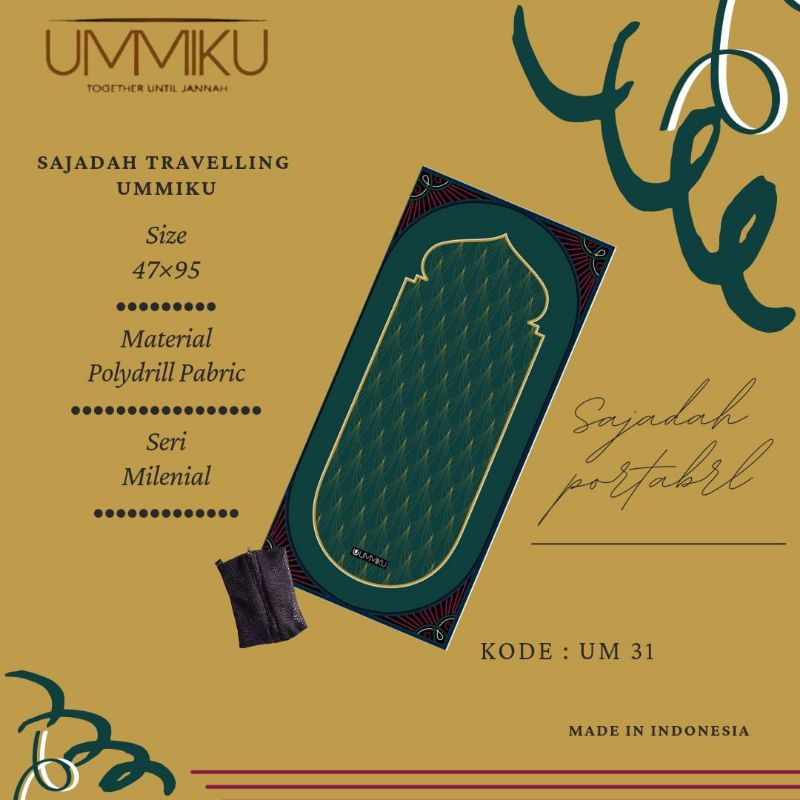 SAJADAH TRAVEL UMMIKU | sajadah traveling lipat kekinian