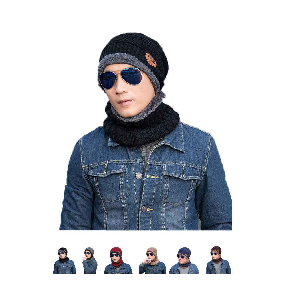 TOPI KUPLUK PRIA DEWASA BAHAN RAJUT TOPI MUSIM DINGIN PENDAKI GUNUNG W18