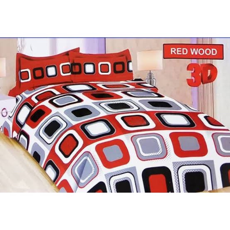 Sprei BONITA motif RED WOOD (bisa COD)