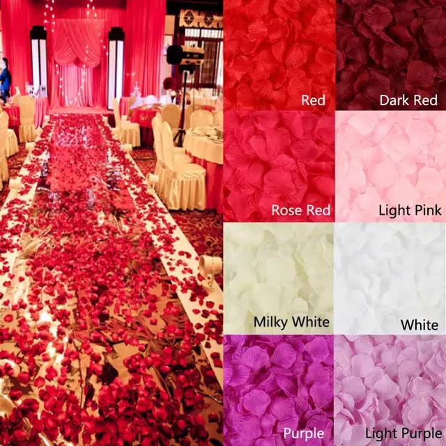 100 pcs ROSE PETAL/KELOPAK BUNGA/BUNGA TABUR/BUNGA DEKORASI PESTA/BUNGA PALSTIK ARTIFICIAL PALSU