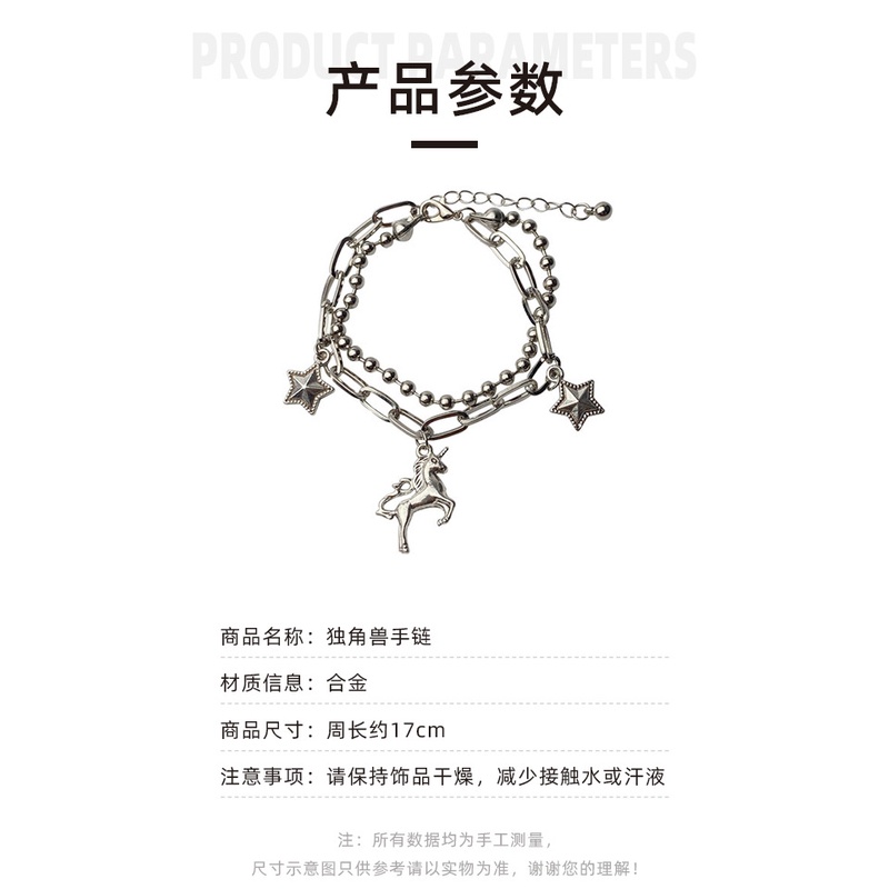 Susu unicorn double-layer gelang in wanita hip hop Keren Bumi XINGX gelang pria dan wanita fashion g