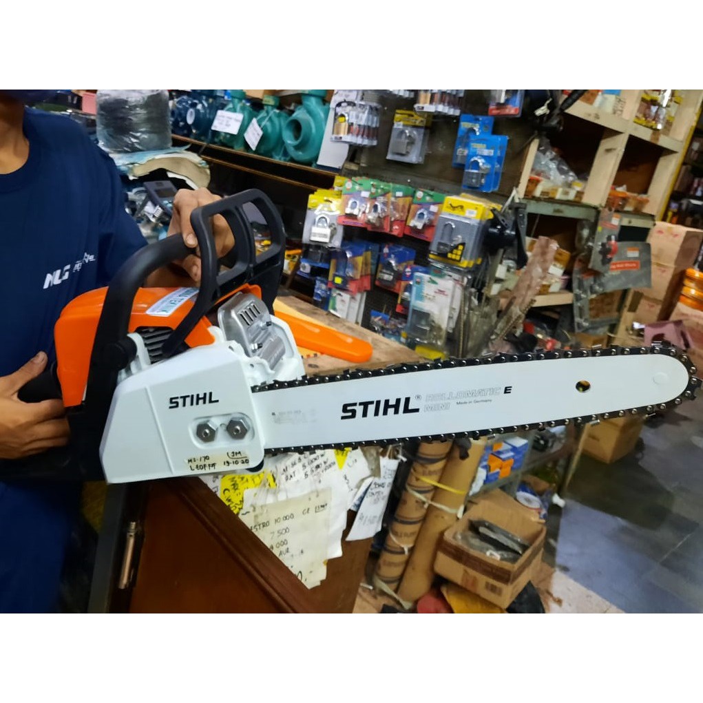 BIG PROMO SALE GERGAJI MESIN / CHAINSAW STIHL MS 170 / 14 INCH [ 35CM ] BERKUALITAS TERBAIK 