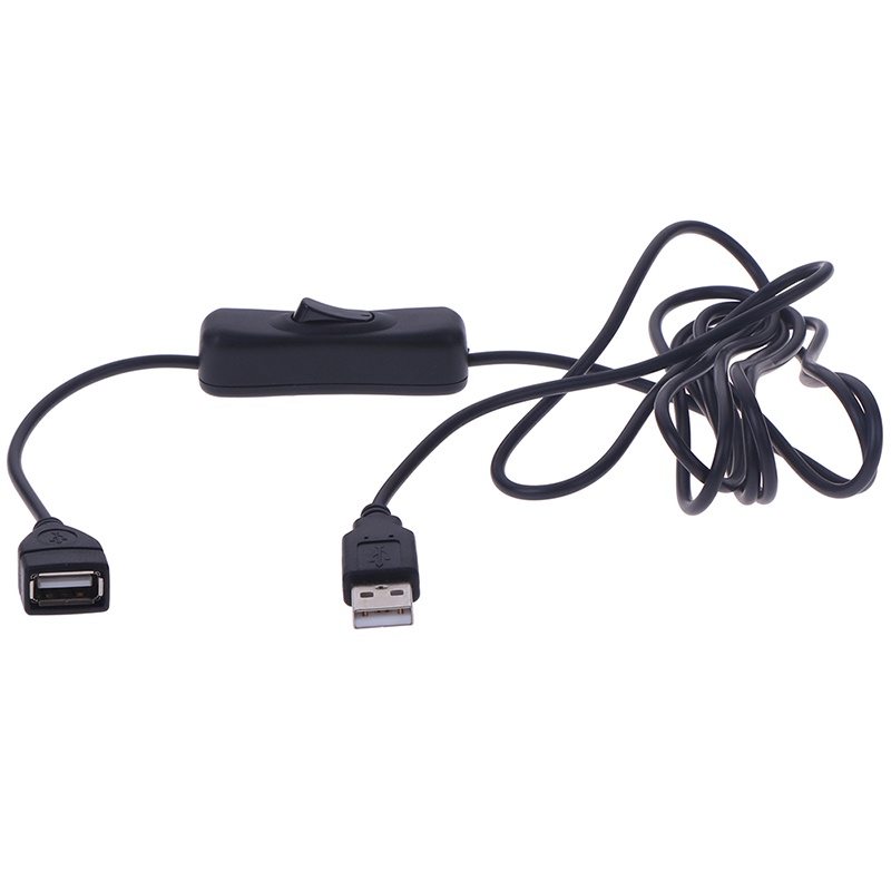 {LUCKID}1Pc USB Cable Male to Female Switch ON OFF Cable Toggle LED Lamp Power Line 2m