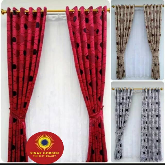 gorden blackout import motif tirai gordeng jendela pintu kamar tidur minimalis murah model semokring