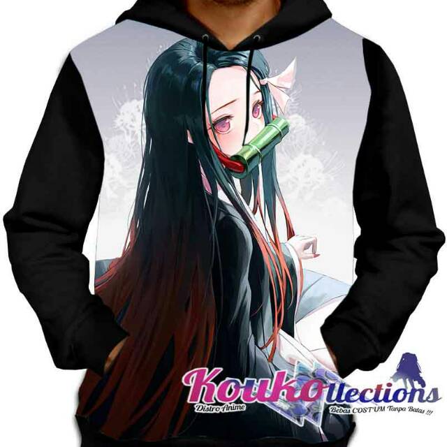 DISKON GILA Jaket 3D KAMADO NEZUKO KIMETSU NO YAIBA FULL PRINT pakaian pria dan wanita ,BAJU ANIME