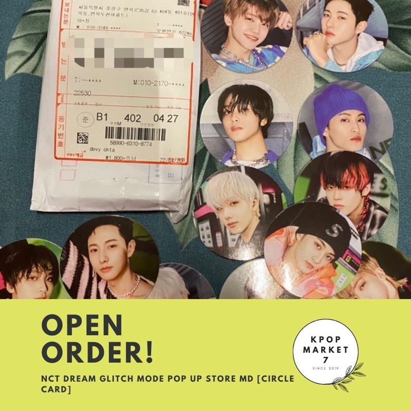 NCT DREAM GLITCH MODE POP UP STORE MD CIRCLE CARD
