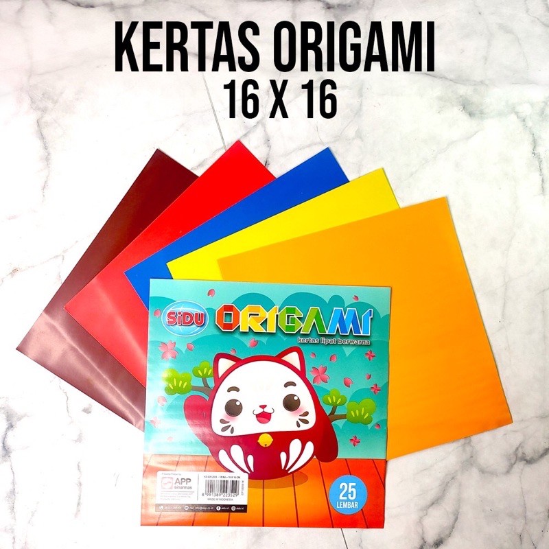 

Kertas Lipat Origami Warna Warni Sekolah Anak Sidu / Sinar Dunia isi 25 Lembar ukuran 16x16cm