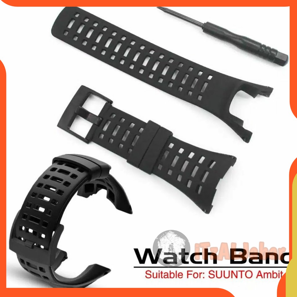 Tali jam tangan Suunto Ambit 1 2 3 Ambit 3 Peak Rubber Silicone Strap Tali jam Suunto Ambit