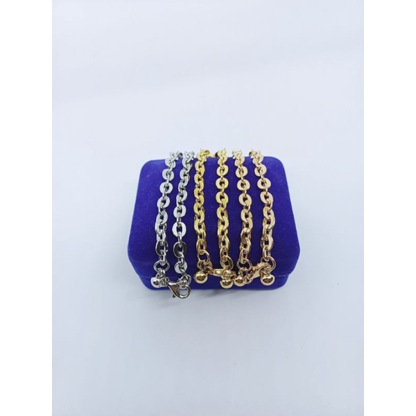 gelang nori hollo +2bel/ gelang perak asli silver 925 lapis emas/ gelang fashion impor